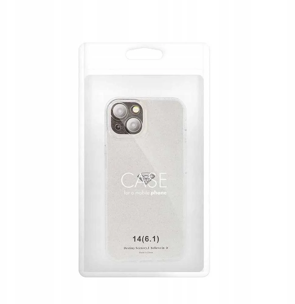 OEM dėklas, skirtas iPhone 15, skaidrus, 2 mm, mirksintis, permatomas