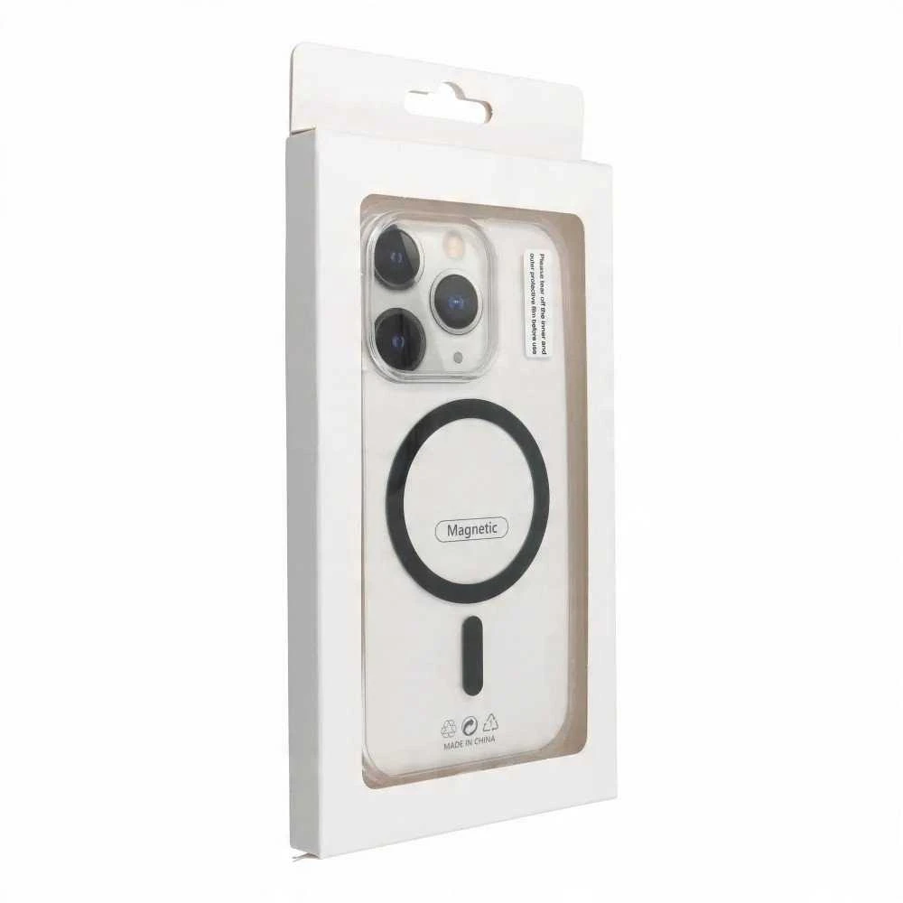 OEM dėklas, skirtas iPhone 16 PRO MAX, „Drop Glue“ spalvotas žiedinis Mag dangtelis, suderinamas su „MagSafe“ juodas