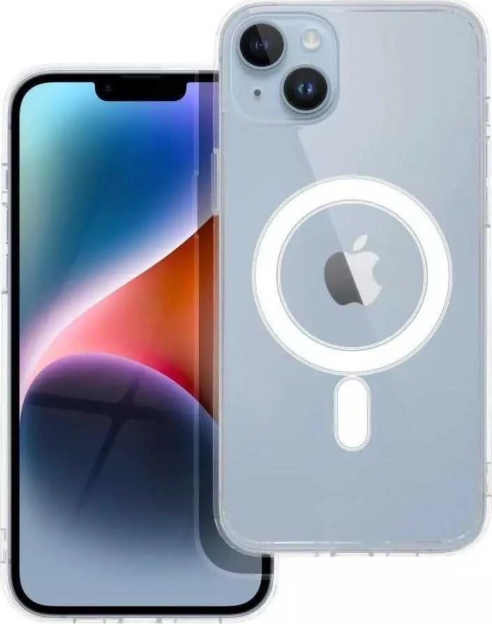 Oem Originalus „iPhone 14 PLUS“ dėklas, skaidrus „Mag“ dangtelis (STR), suderinamas su „MagSafe“ permatomu dangteliu
