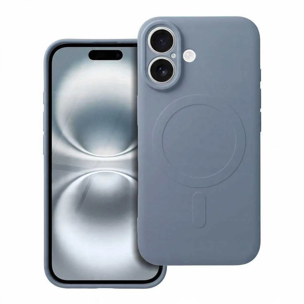 Oem SILICONE MAG COVER dėklas suderinamas su MagSafe skirtas Samsung Galaxy S25 light mėlynos spalvos