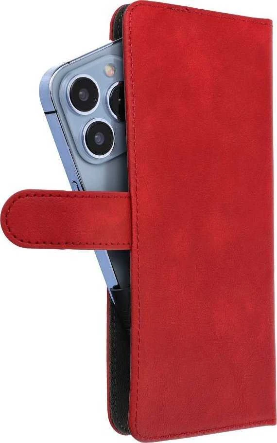 Oem Universal book dėklas COMMON dydis S skirtas Apple iPhone 12 / 13 / Samsung Galaxy S6 / A5 2016 / XCOVER 4 / S22 / HUAWEI P8 2017 red