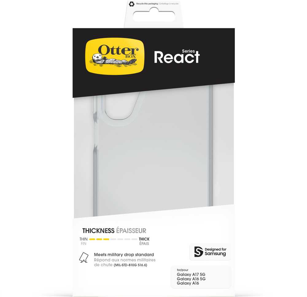 Dėklas Otter Products OtterBox React Galaxy A17 5G/A16/A16 5G - skaidrus