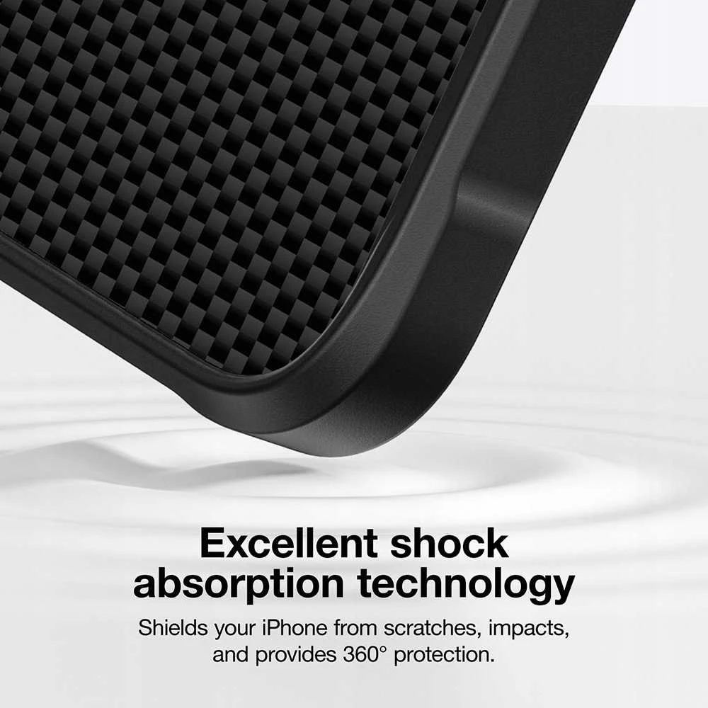„AmazingThing Titan Max“ dėklas su 1500D aramidiniu pluoštu, skirtas „iPhone 16 Pro“ - Juodas