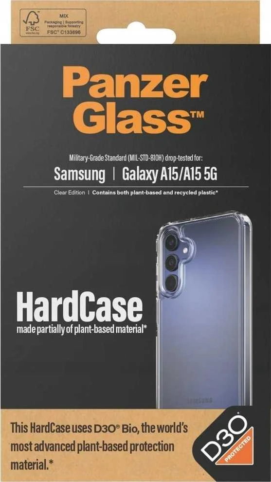 Panzer Glass PanzerGlass HardD3O® Bio and Military Grade Certification Samsung Galaxy A15 / A15 5G - dėklas telefonui skaidrus