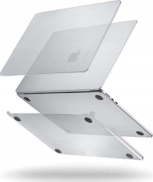 Pipetto Hardshell Dots dėklas, frosted clear – MacBook Air 13.6″ (M3,2024/M2,2022)