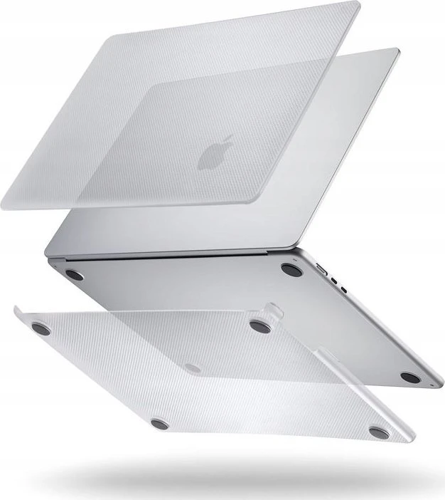 Pipetto Hardshell Dots dėklas, frosted clear – MacBook Air 15″ (M3,2024/M2,2023)