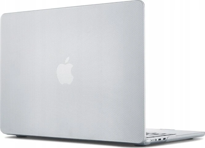 Pipetto Hardshell Dots dėklas, frosted clear – MacBook Air 13.6″ (M3,2024/M2,2022)