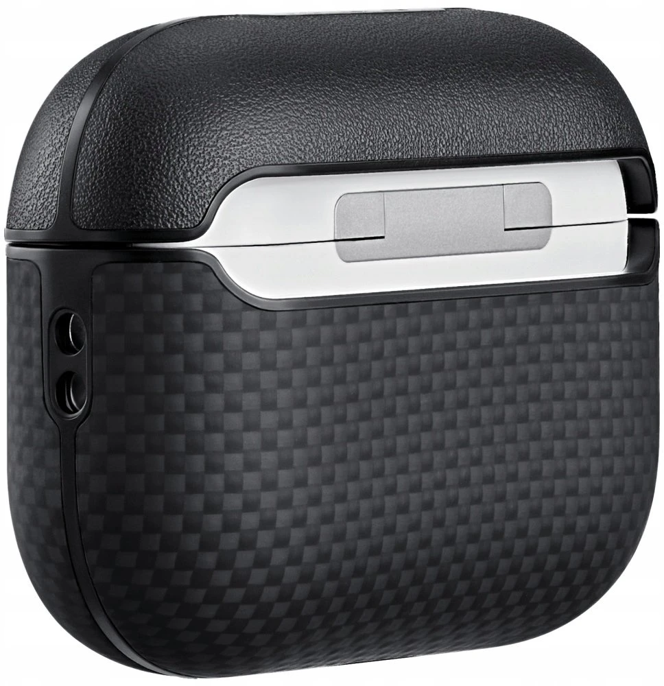 Dėklas PITAKA Aramid Fiber skirtas AirPods Pro 3 juodos spalvos-pilkos spalvos