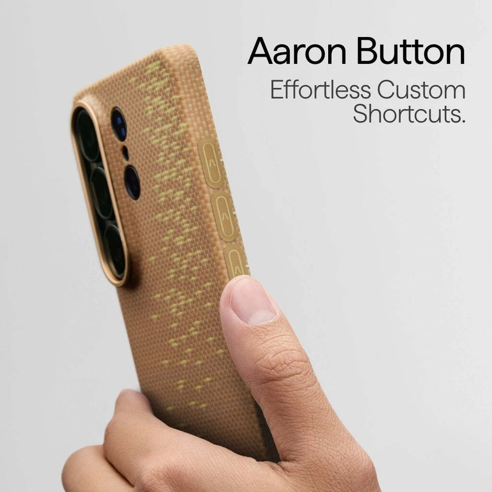 Dėklas Pitaka Edge Case, Auksinis žvilgesys (Aaron Button) - Samsung Galaxy S26 Ultra