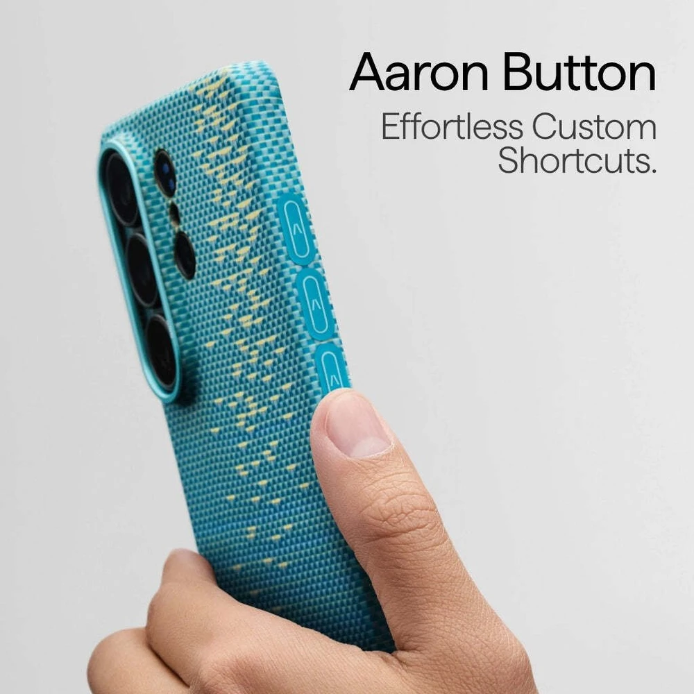 Dėklas Pitaka Edge Case, Skaisčiai mėlyna (Aaron Button) - Samsung Galaxy S26 Ultra