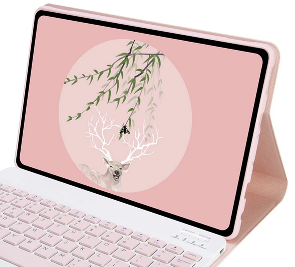 Strado-Tech skirtas Lenovo Idea Tab Pro 12.7, rausvas – apsauginis su stovu