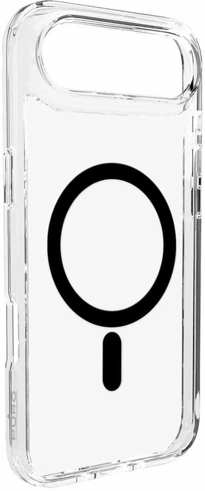 Puro „Lite Mag TPU + PC“ dėklas, suderinamas su „MagSafe“, skirtas „iPhone 17 Air“ – skaidrus su juodu žiedu