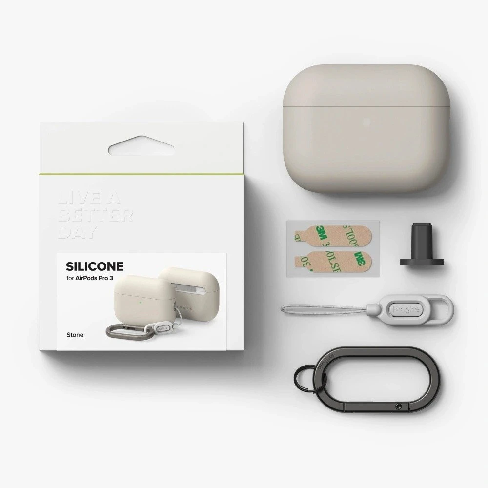 Ringke Silicone dėklas skirtas Apple AirPods Pro 3 – rusvai gelsvas