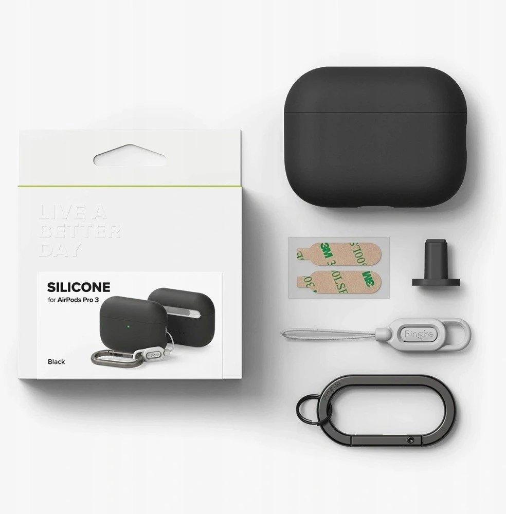 Dėklas Ringke AirPods Pro 3 Case Silicone Juodas