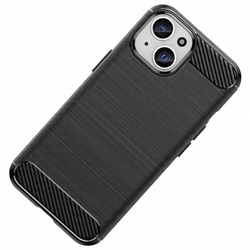 Hurtel Flexible carbon pattern case Apple iPhone 15 Plus Carbon dėklas – dėklas telefonui juodos spalvos