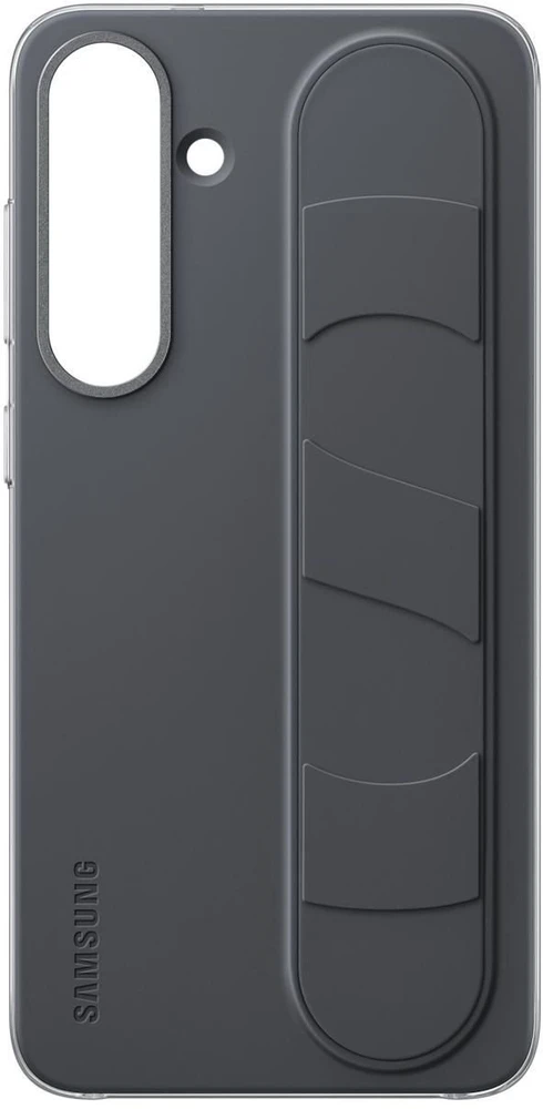 Dėklas Samsung S25+ stovinti rankena, juoda
