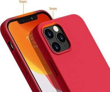 Hurtel silikoninis dėklas skirtas iPhone 12 Pro Max, raudonas