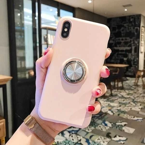 Dėklas SILICONE RING SAMSUNG GALAXY A31 LIGHT Rožinis