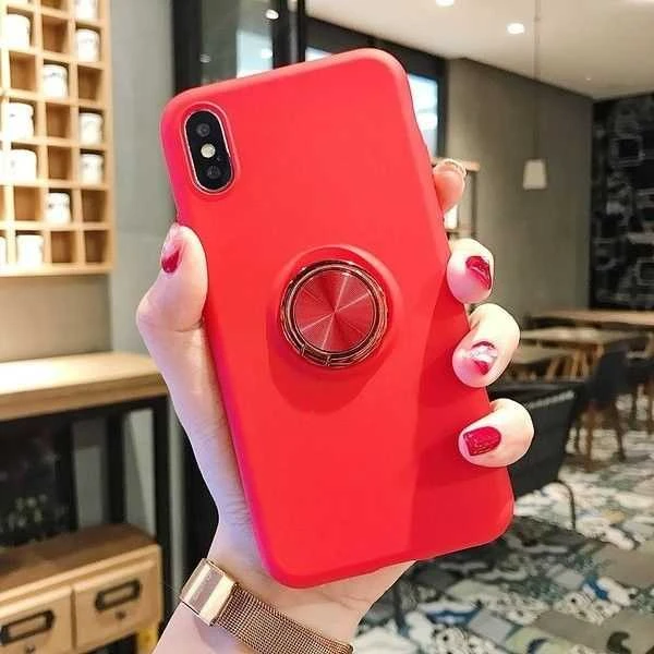 Dėklas SILICONE RING SAMSUNG GALAXY A31 Raudonas