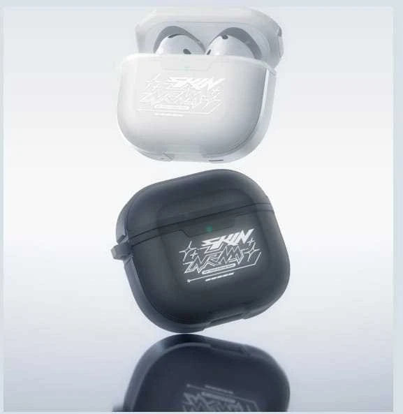 Dėklas Skinarma Kinzoku skirtas AirPods 4 juodos spalvos