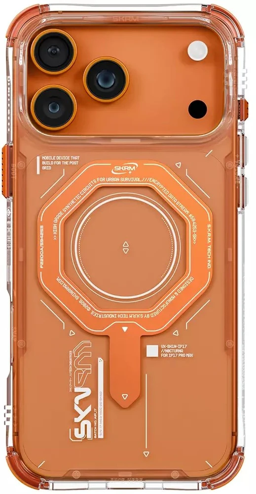 Skinarma Magma Dėklas Apple iPhone 17 Pro Magnetic Charging Oranžinis
