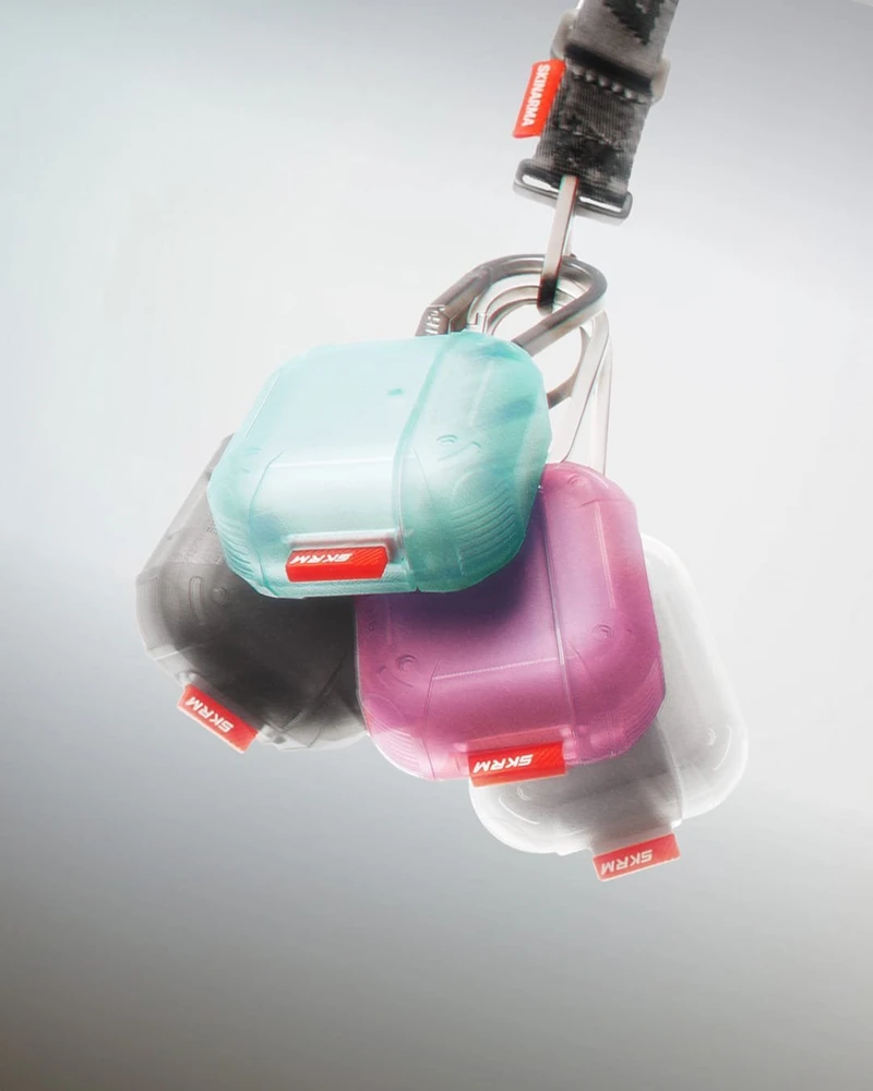 Dėklas Skinarma Mecha CE skirtas AirPods 4 turquoise