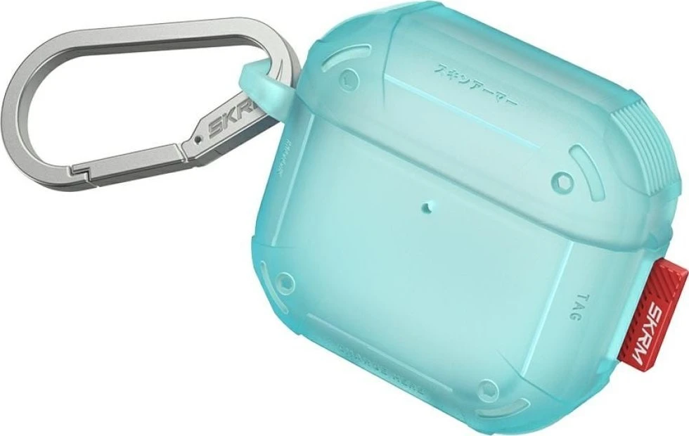Dėklas Skinarma Mecha CE skirtas AirPods 4 turquoise