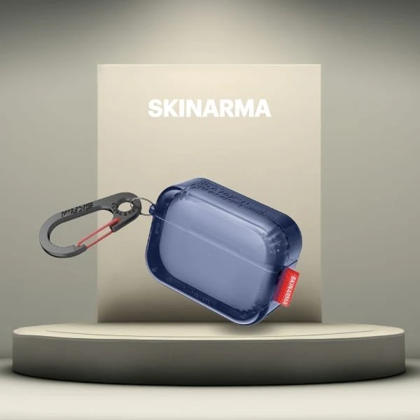 Dėklas Skinarma Saido skirtas AirPods Pro 2 dark mėlynas