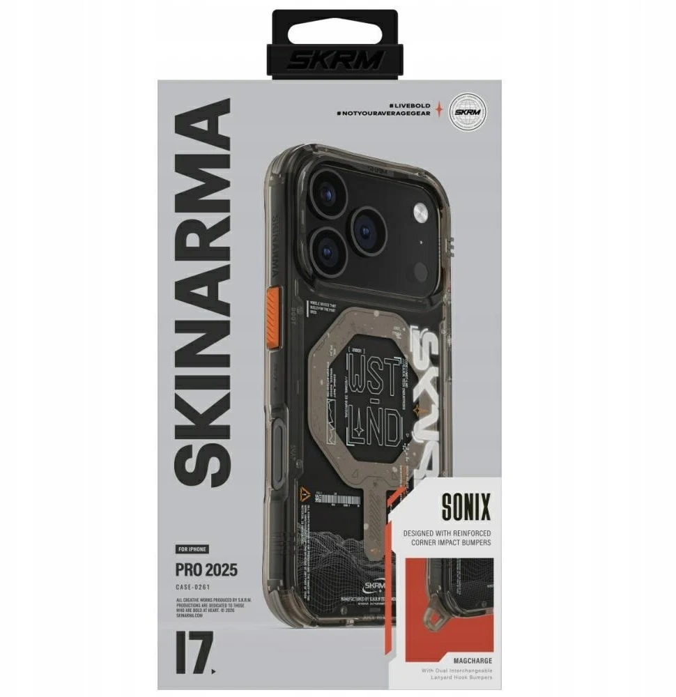 Skinarma Sonix dėklas skirtas Apple iPhone 17 Pro Magnetic Charging stone
