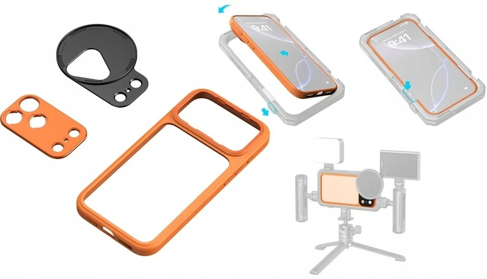 SmallRig Bumper Case for iPhone 17 Pro Max Lightweight Photography Oranžinis FilMov (5795)