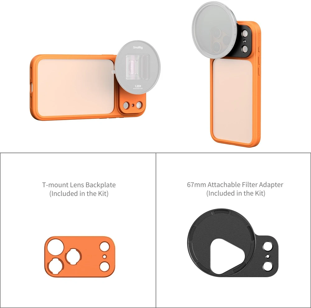 SmallRig FilMov Lightweight Photography Bumper Case do iPhone 17 Pro Oranžinis (5792)
