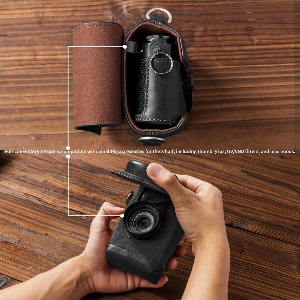 Dėklas SmallRig Leather Case Kit for FUJIFILM X half Juodas (5219)