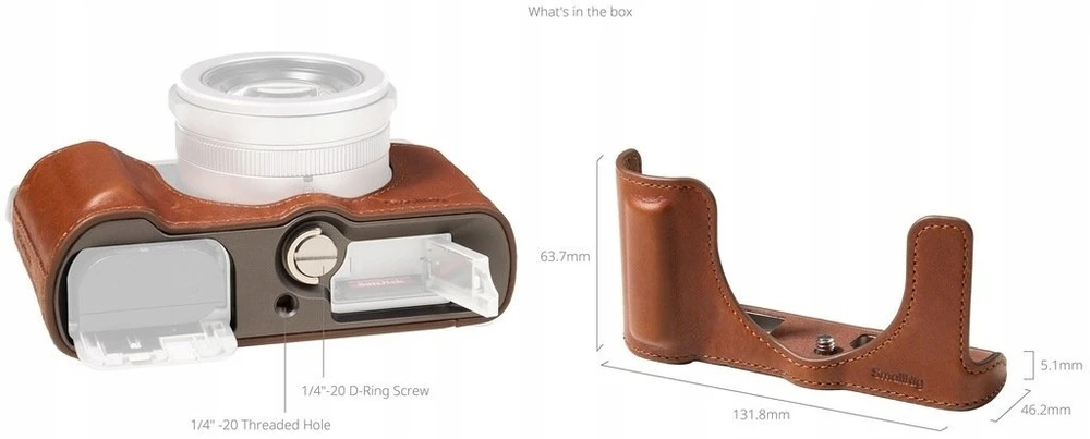 Dėklas SmallRig Leather Half Case for Panasonic LUMIX L10 Brown (5699)