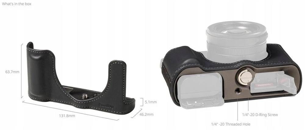 Dėklas SmallRig Leather Half Case for Panasonic LUMIX L10 Juodas (5698)