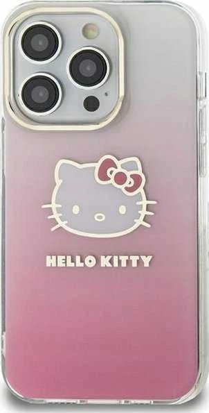 Hello Kitty HKHCP15SHDGKEP Apple iPhone 15 /14 / 13 6.1" rožinės spalvos kietas dėklas IML Gradient Electrop Kitty