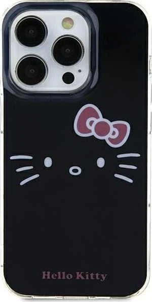 Hello Kitty HKHCP15SHKHLK Apple iPhone 15 /14 / 13 6.1″ juodos spalvos kietas dėklas IML Kitty Face