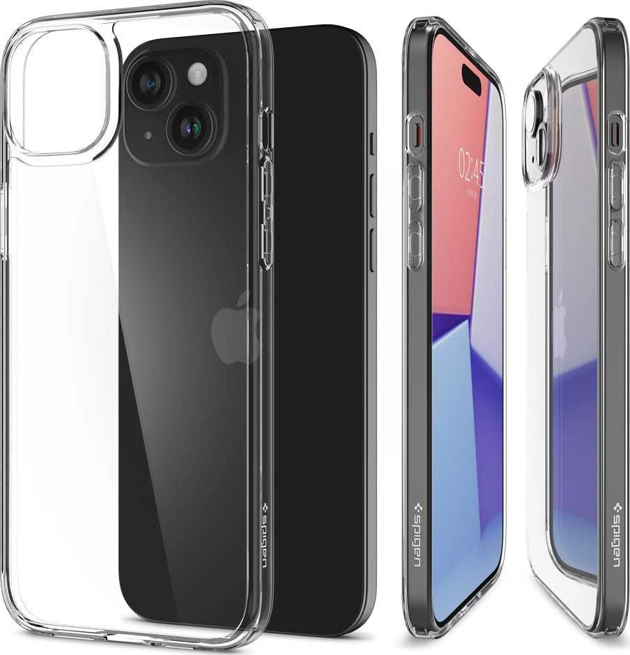Spigen Air Skin Hybrid, crystal dėklas telefonui skaidrus – Apple iPhone 15 Plus