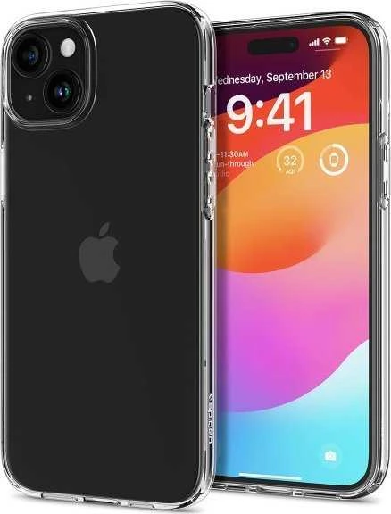 Dėklas „Spigen Crystal Flex“, krištolo skaidrumo – „Apple iPhone 15 Plus“