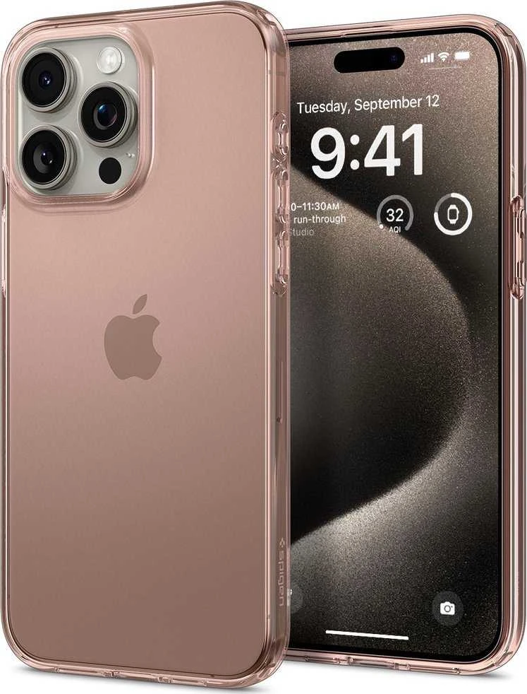 Dėklas „Spigen Crystal Flex“, rožinis krištolas – „Apple iPhone 15 Pro Max“