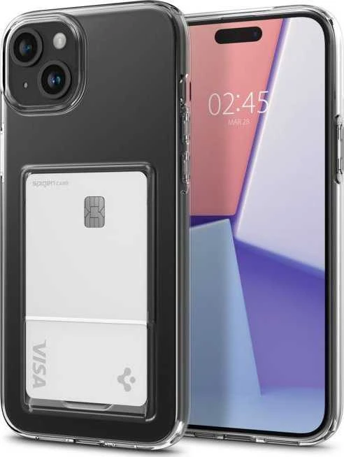 Spigen Crystal Slot, crystal dėklas telefonui skaidrus – Apple iPhone 15 Plus
