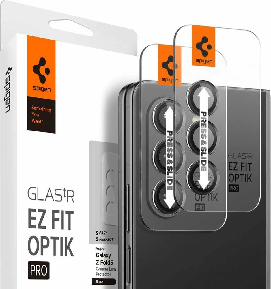 Spigen Glass tR EZ Fit Optik Pro 2 Pack, juodas - Samsung Galaxy Z Fold5