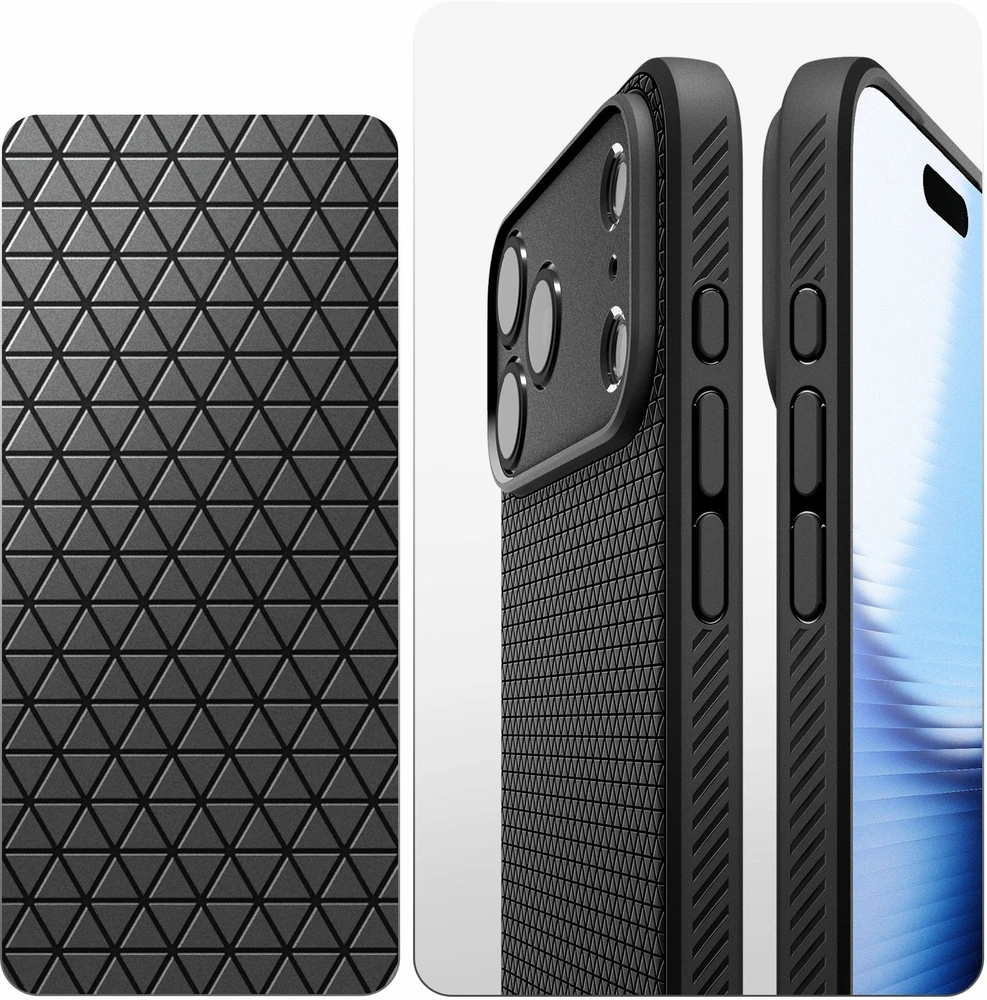 Dėklas Spigen Liquid Air Case for iPhone 17 Pro - Matte Juodas