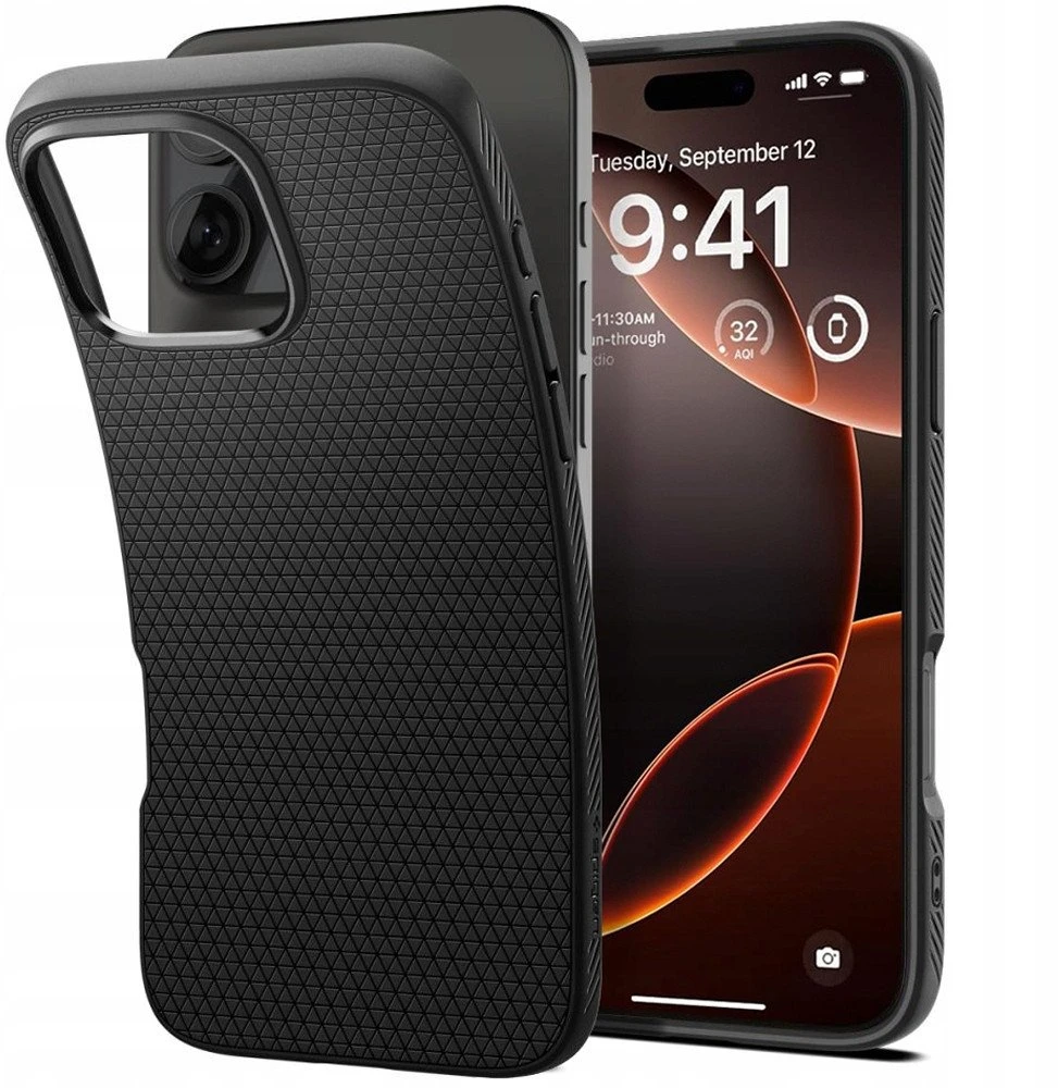 Dėklas Spigen Liquid Air Case for iPhone 17 Pro - Matte Juodas