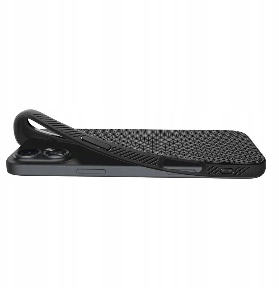 „Spigen Liquid Air“ dėklas, skirtas iPhone 17 – matinis juodas