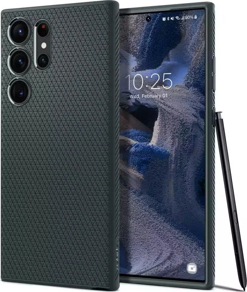 Spigen Liquid Air dėklas skirtas Samsung Galaxy S23 Ultra, spalva - Abyss Green