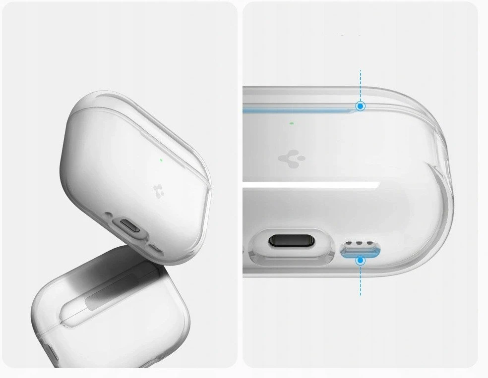 Dėklas „Spigen“ skystųjų kristalų ausinės, krištolo skaidrumo – „AirPods Pro 3“