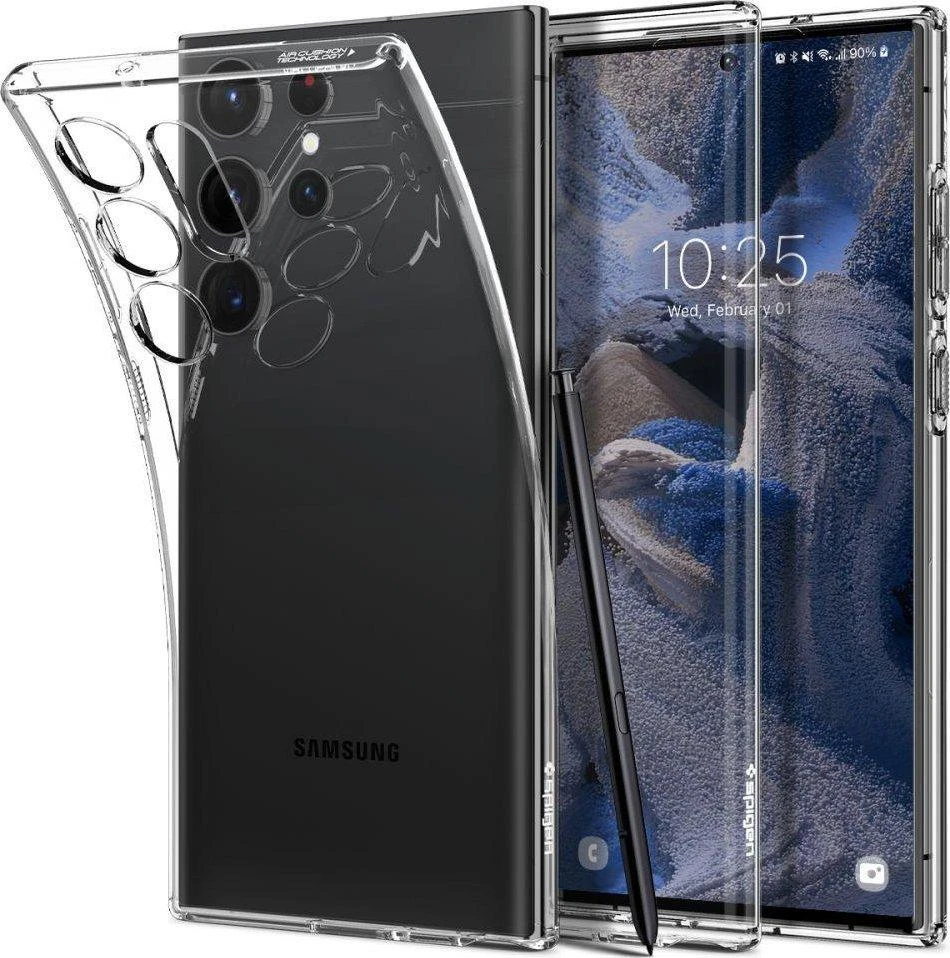 Spigen Liquid Crystal dėklas skirtas Samsung Galaxy S23 Ultra, spalva - Crystal Clear
