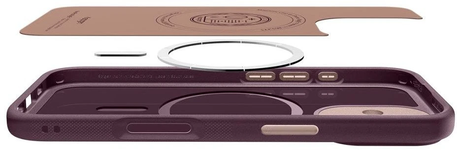 Dėklas Spigen Nano Pop Mag Magsafe iPhone 17 burgundy bean