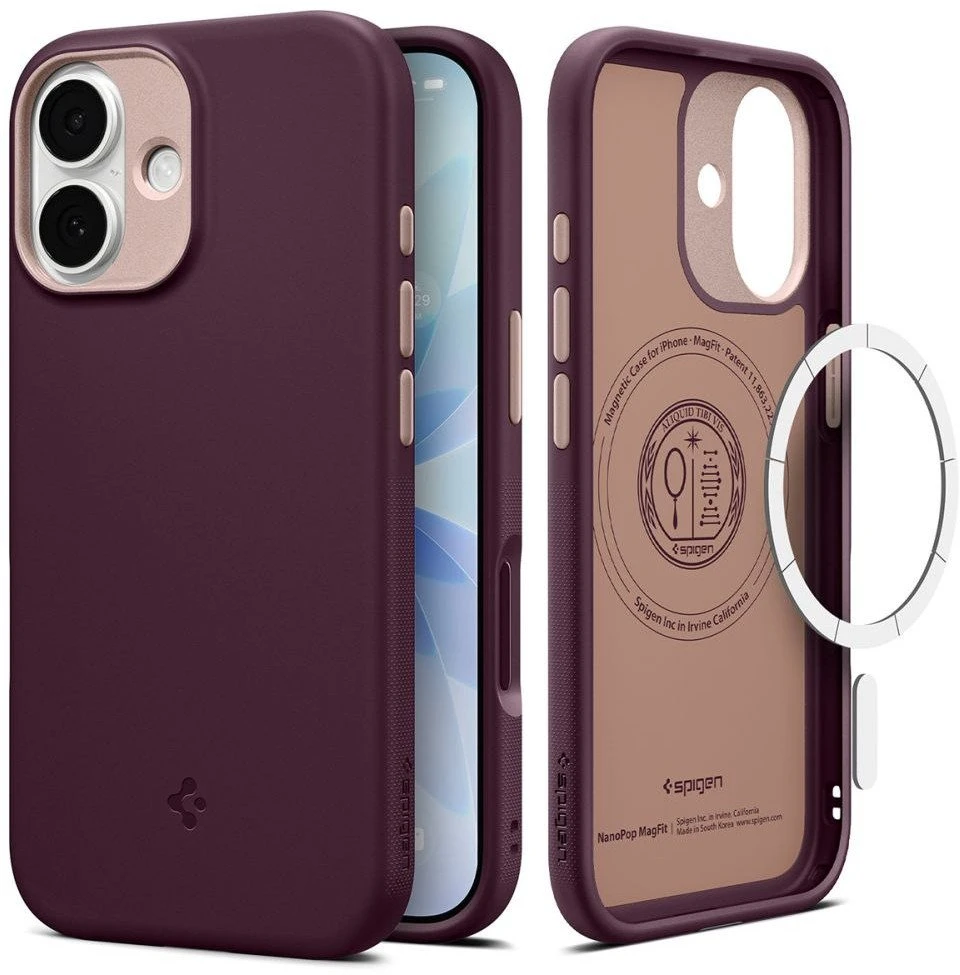 Dėklas Spigen Nano Pop Mag Magsafe iPhone 17 burgundy bean