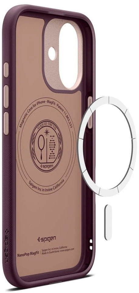 Dėklas Spigen Nano Pop Mag Magsafe iPhone 17 burgundy bean